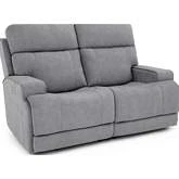 Ashbee Zero Gravity Loveseat w/ Power Recline, Head Rests & Footrest Ext in Dolphin Grey Fabric